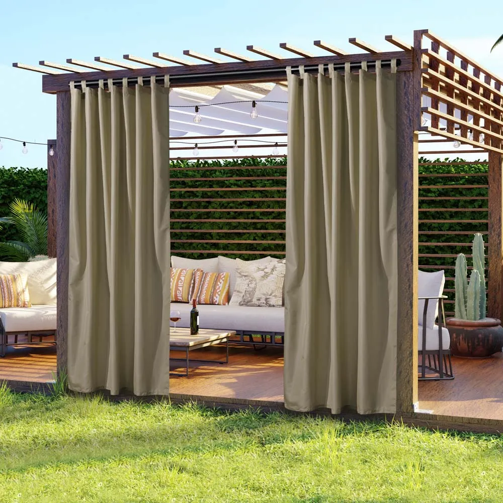 2ct/Pack Tab Top Curtain Panel for Porch, Doors 54x96