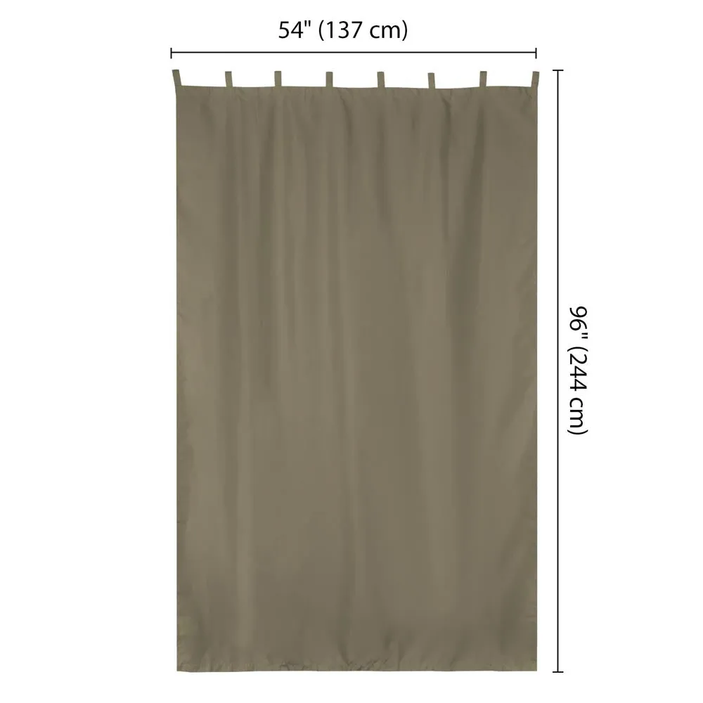 2ct/Pack Tab Top Curtain Panel for Porch, Doors 54x96