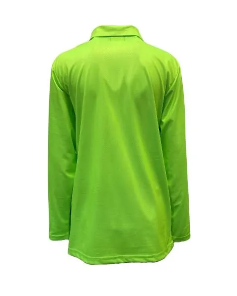 Adult Sun Safe Long Sleeve High Vis Shirt Green