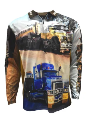 Adult Sun Safe Long Sleeve - Trucks