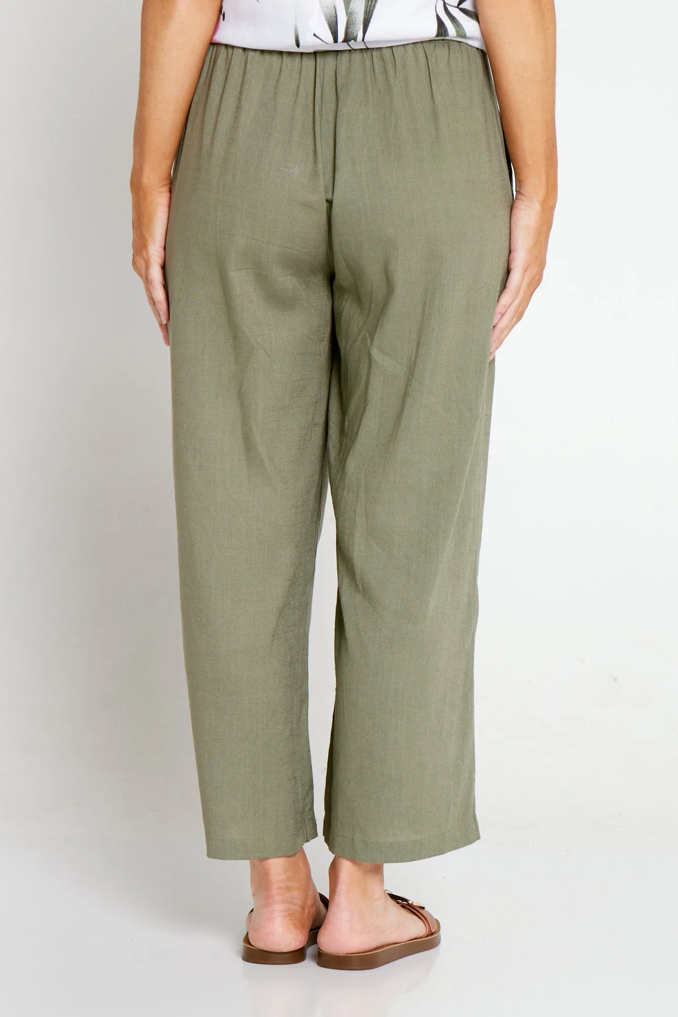 Aiko Linen Pants - Khaki