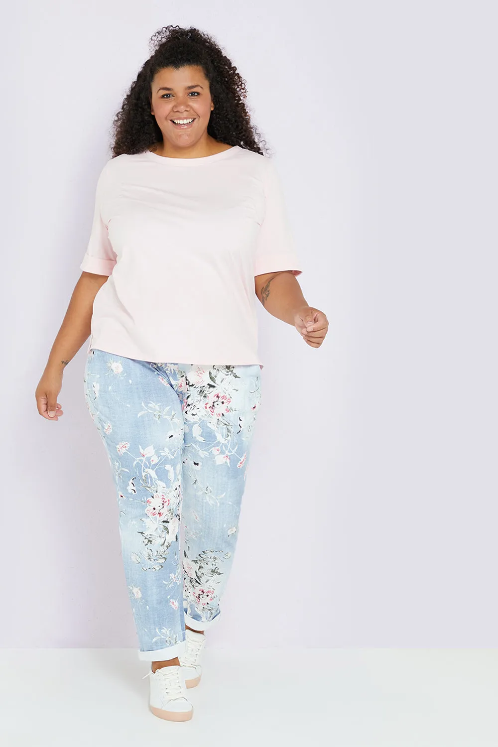 Bethany Pants - Light Denim/Floral