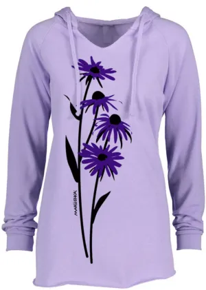 Black Eyed Susan Notch Neck Hoodie Sweatshirt