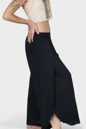 Black Jute Fly Away Trousers