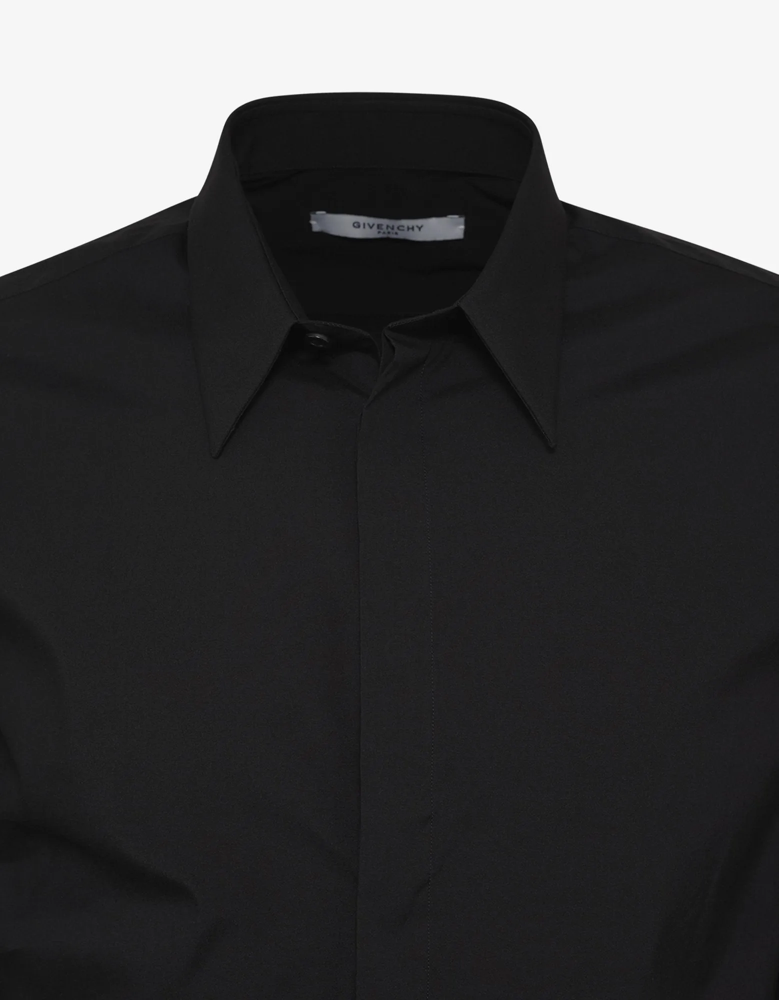 Black Logo Signature Stretch-Cotton Shirt