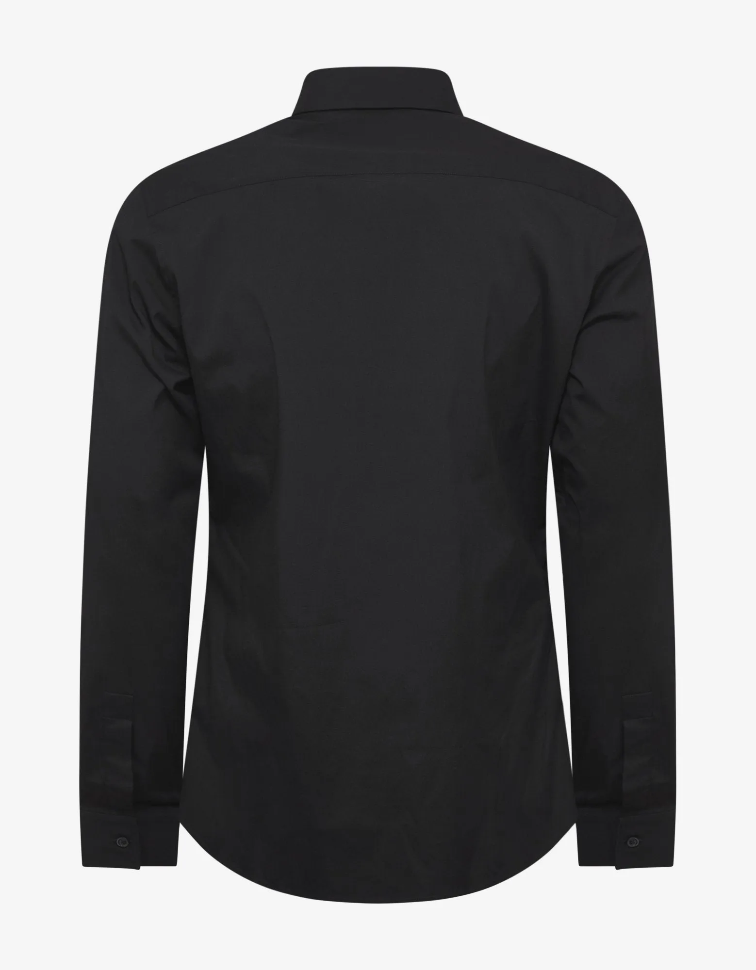 Black Logo Signature Stretch-Cotton Shirt