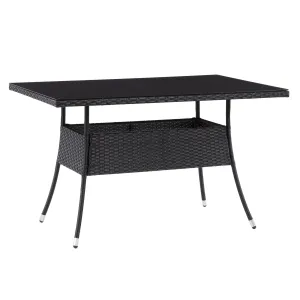 Black Outdoor Dining Table