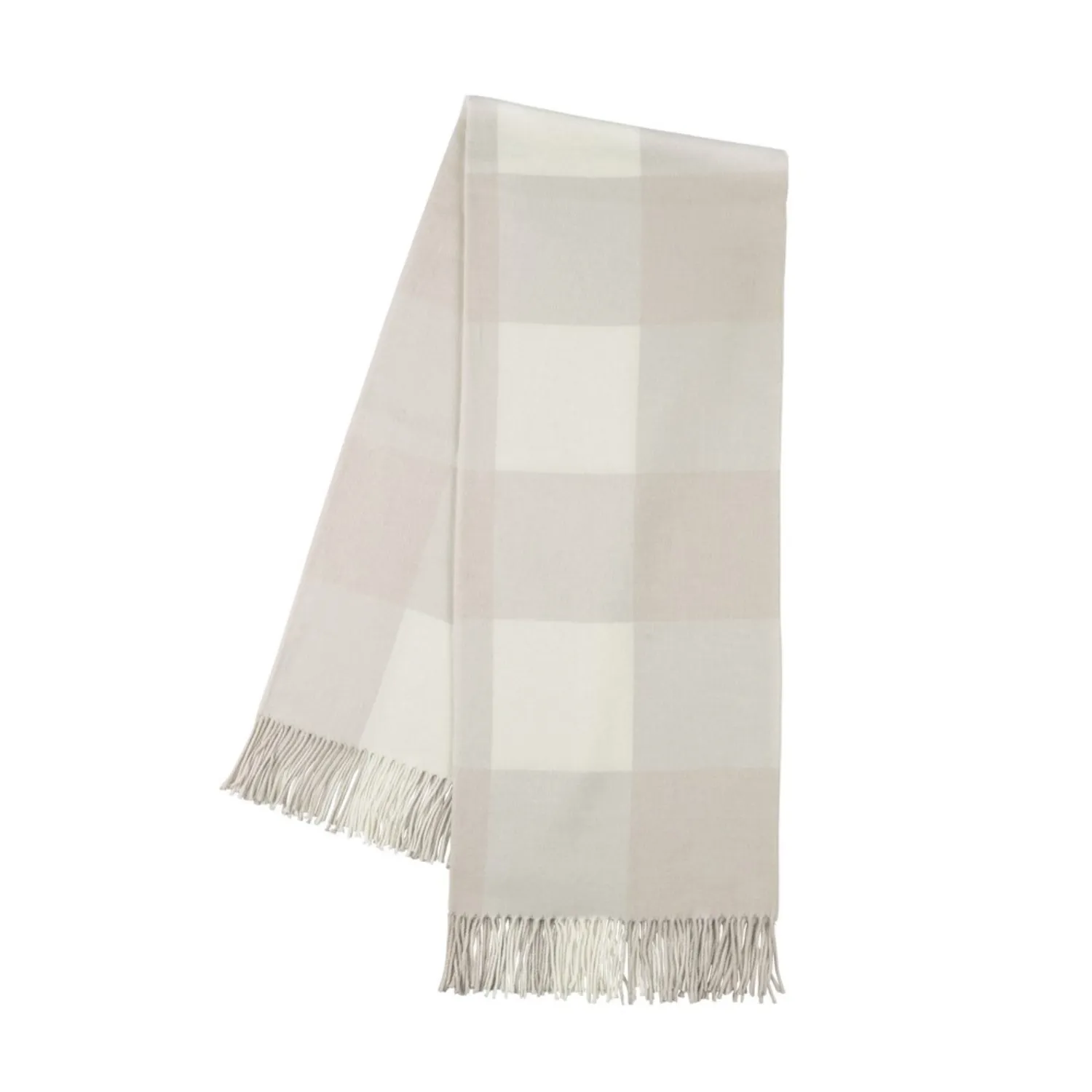 Buffalo Check Fringe Birch Throw Blanket