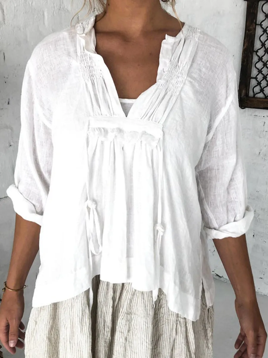 Casual Cotton Linen Top