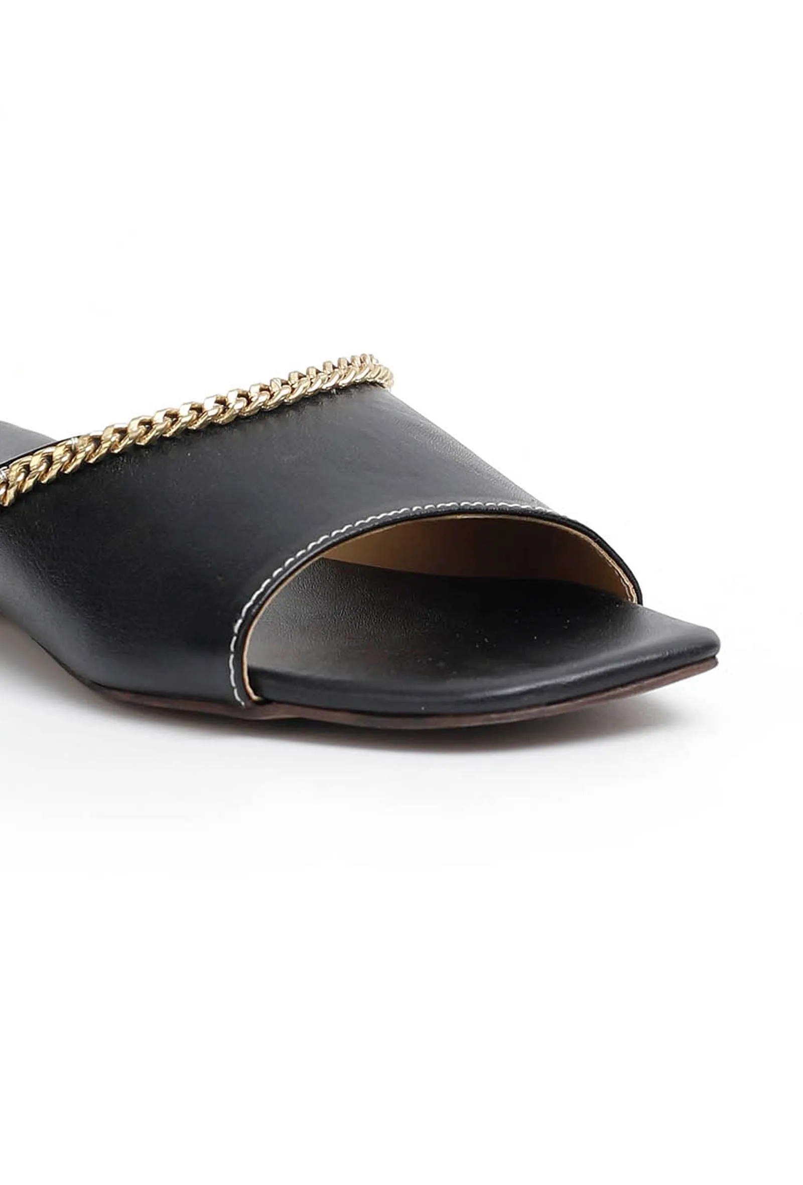 Charcoal Black Cruelty-Free Leather Flats