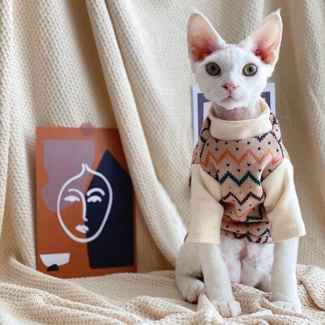 Ethnic Hairless Cat Sweater