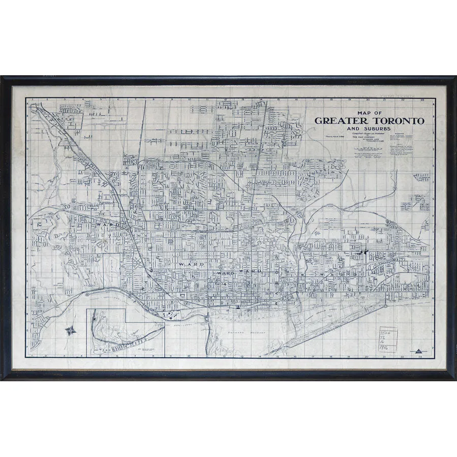 Greater Toronto Map Wall Art