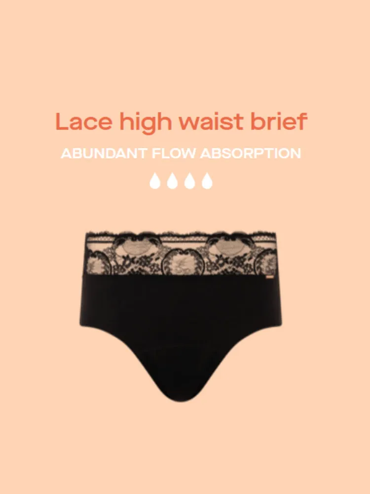 High Waist Lace Period Pants