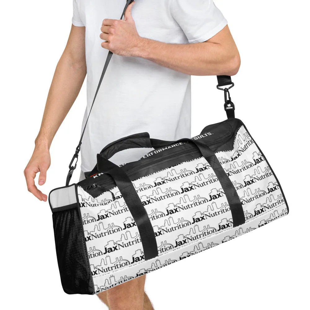 Jax Nutrition Black Logo Everywhere Duffle bag