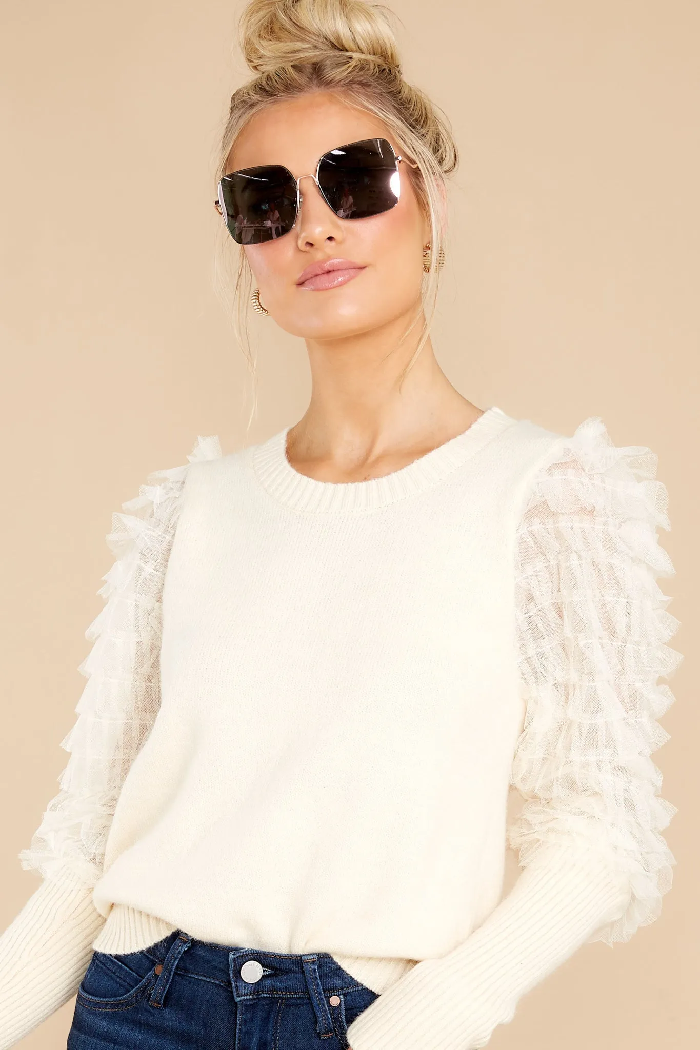 Keep It Fancy Ivory Sweater