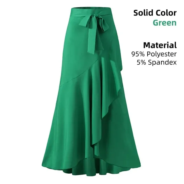 Ladies Casual Loose Ruffles Skirt