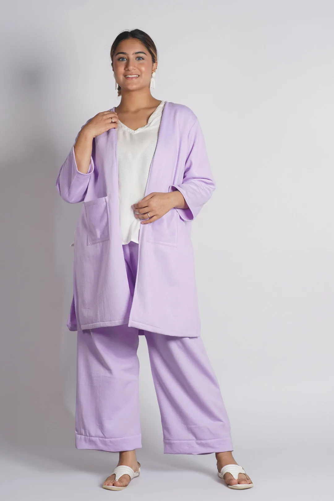 Lavender Fleece Palazzo