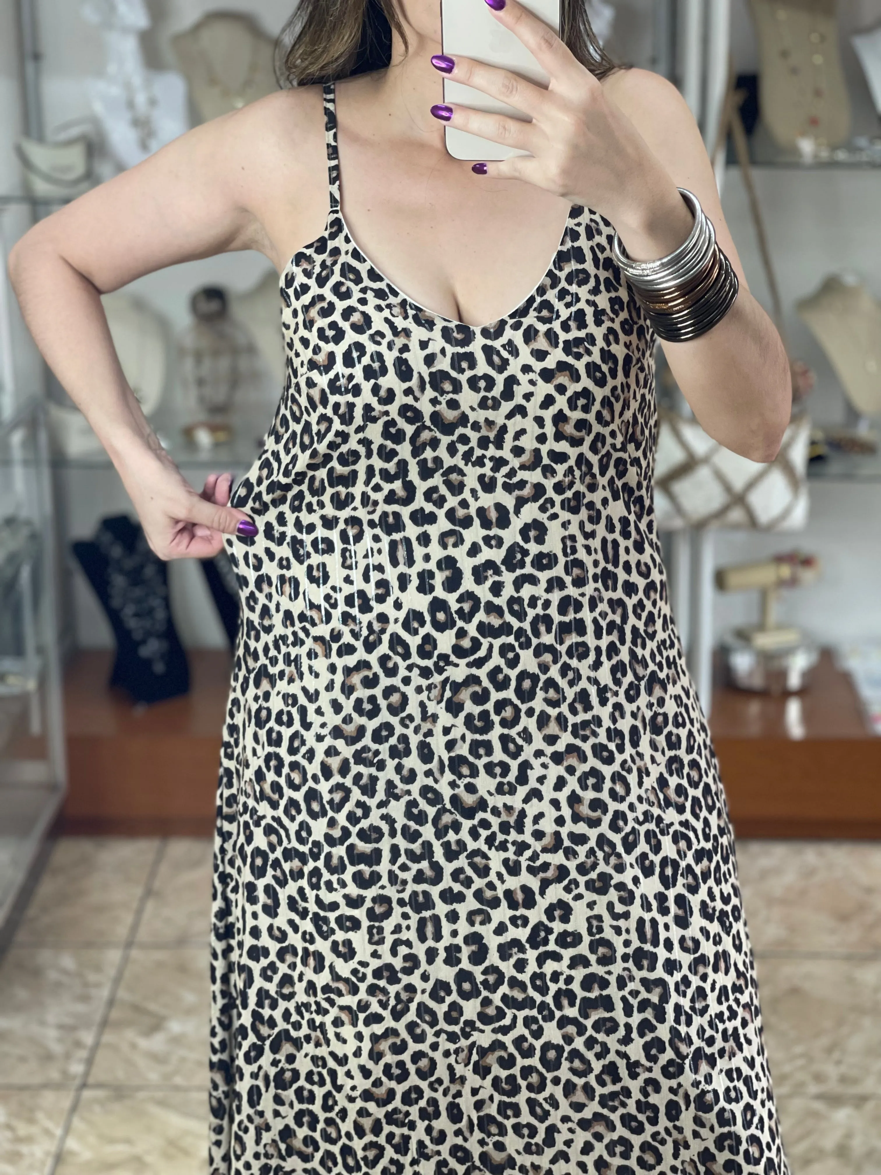 Leopard Maxi OS Dress