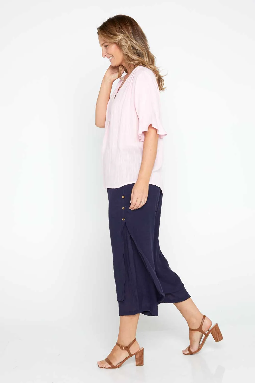 Liana Cropped Pants - Navy