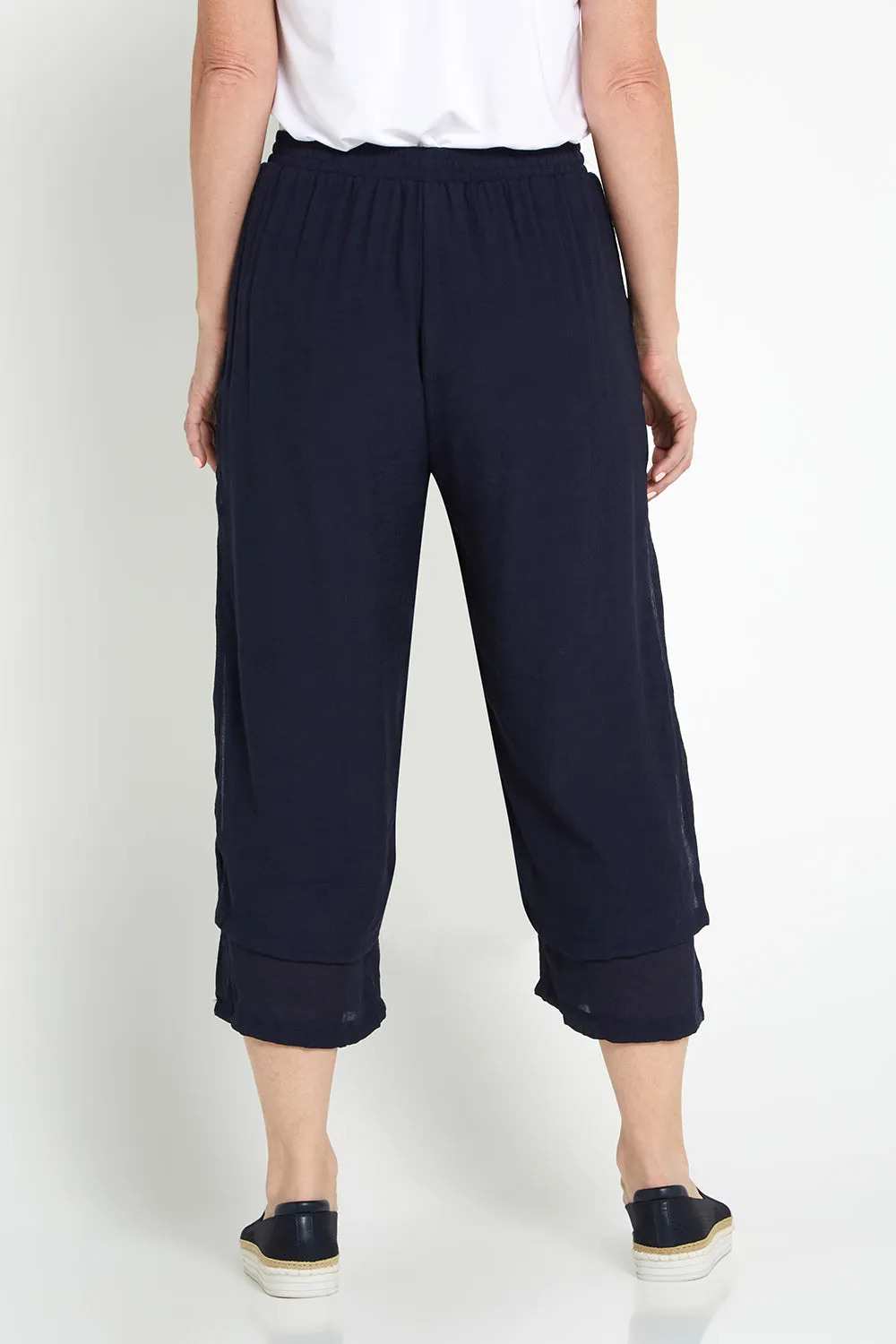 Liana Cropped Pants - Navy