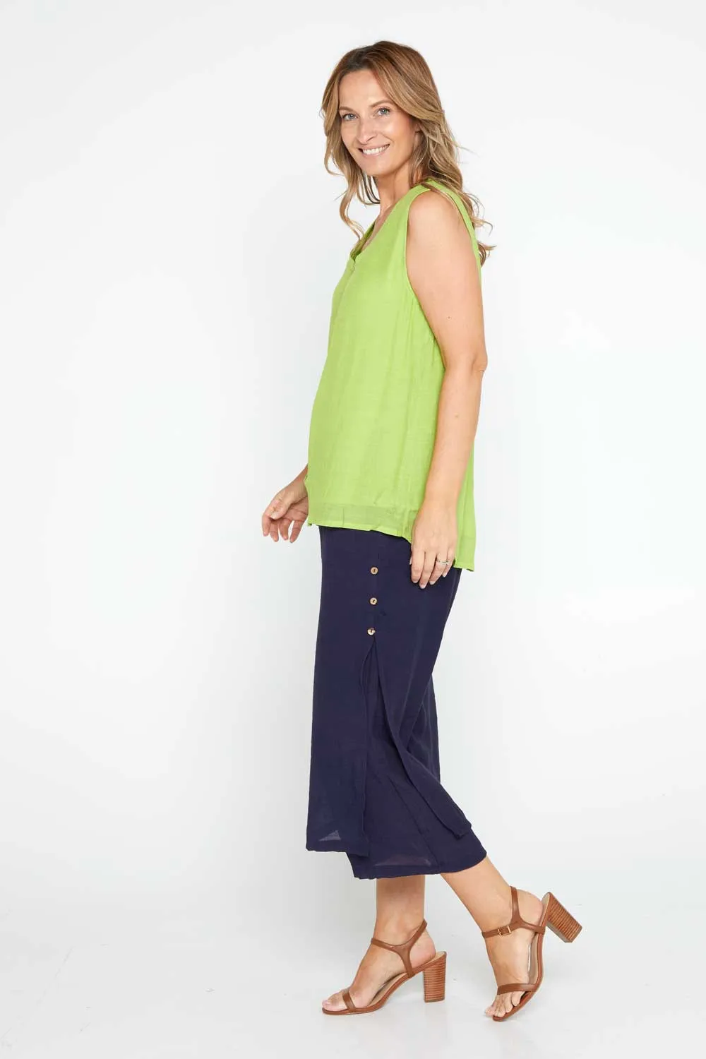 Liana Cropped Pants - Navy