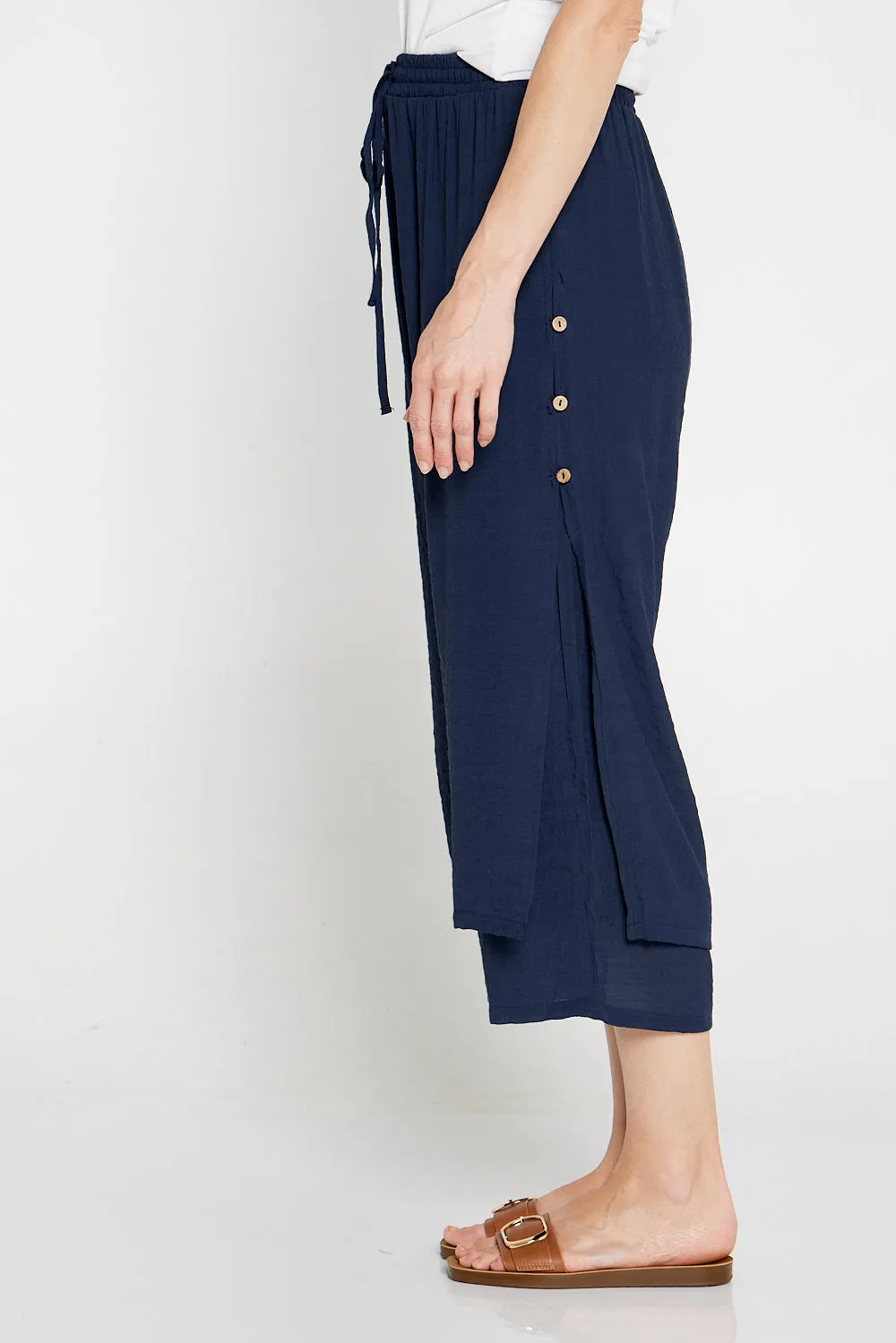 Liana Cropped Pants - Navy