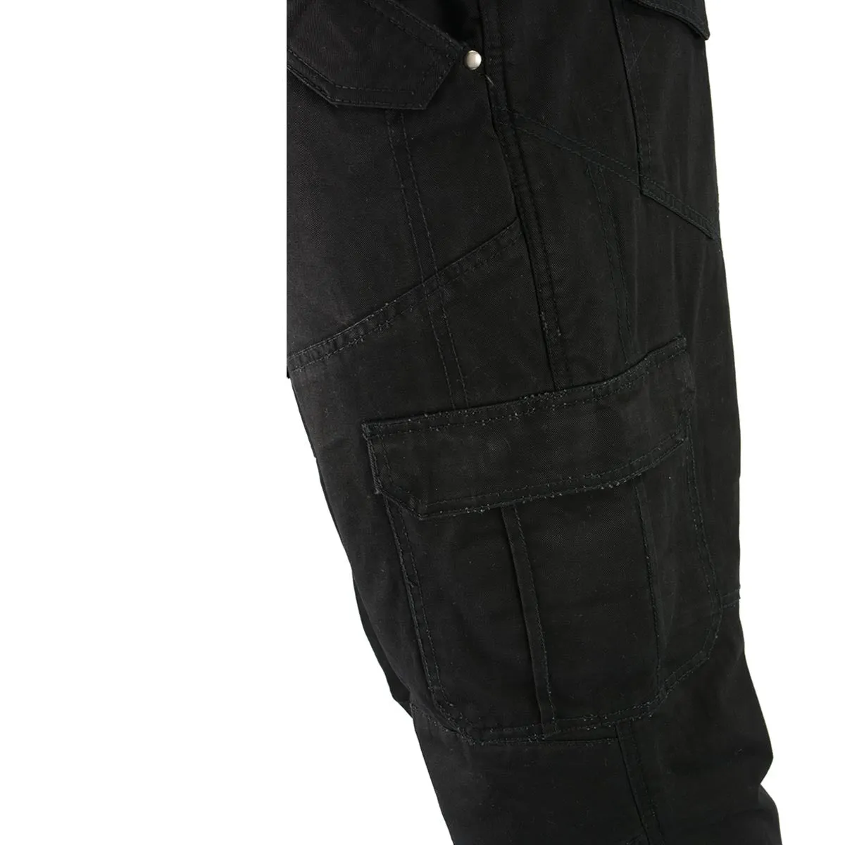 Milwaukee Leather MPM5590 Men's Black Armored Black Cargo Jeans