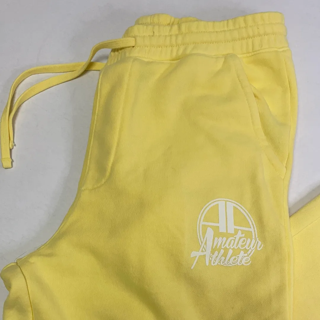 Pigment Dyed Yellow Sweat Pants