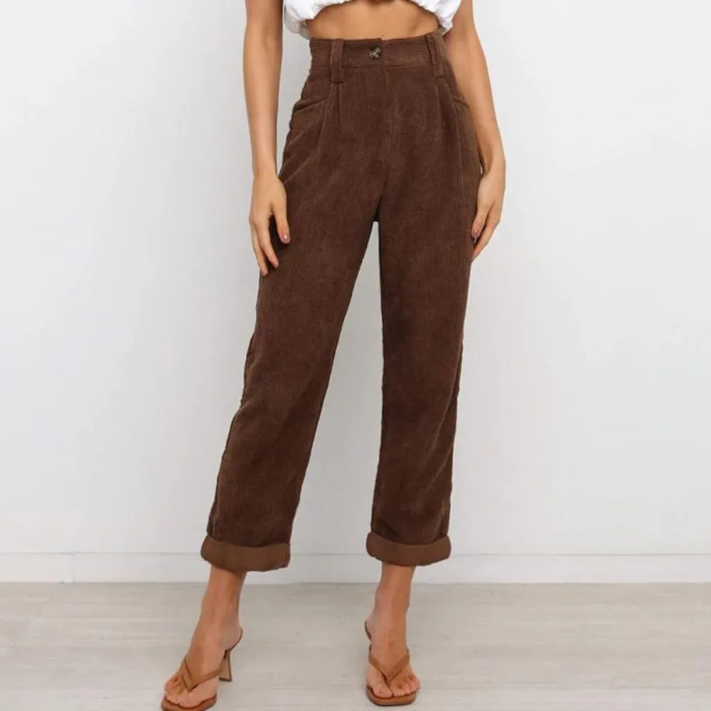 Pocket Cropped Straight Pants