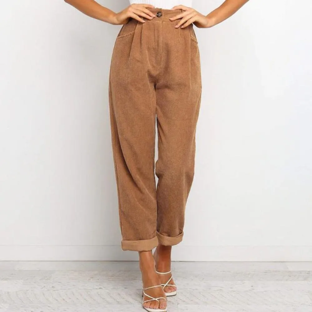 Pocket Cropped Straight Pants