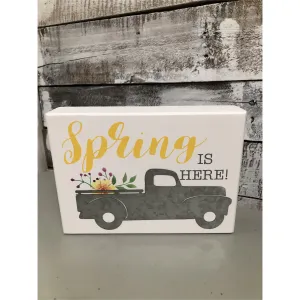 Spring Galvanized Truck ::Box Sign::