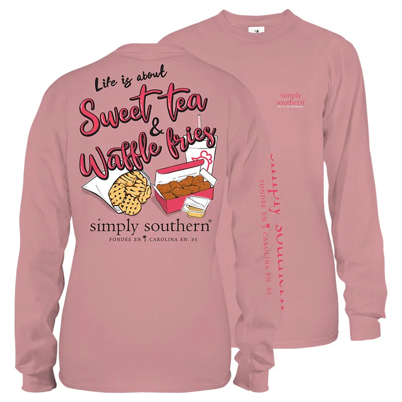 'Sweet Tea & Waffle Fries' Long Sleeve Tee by Simply Southern