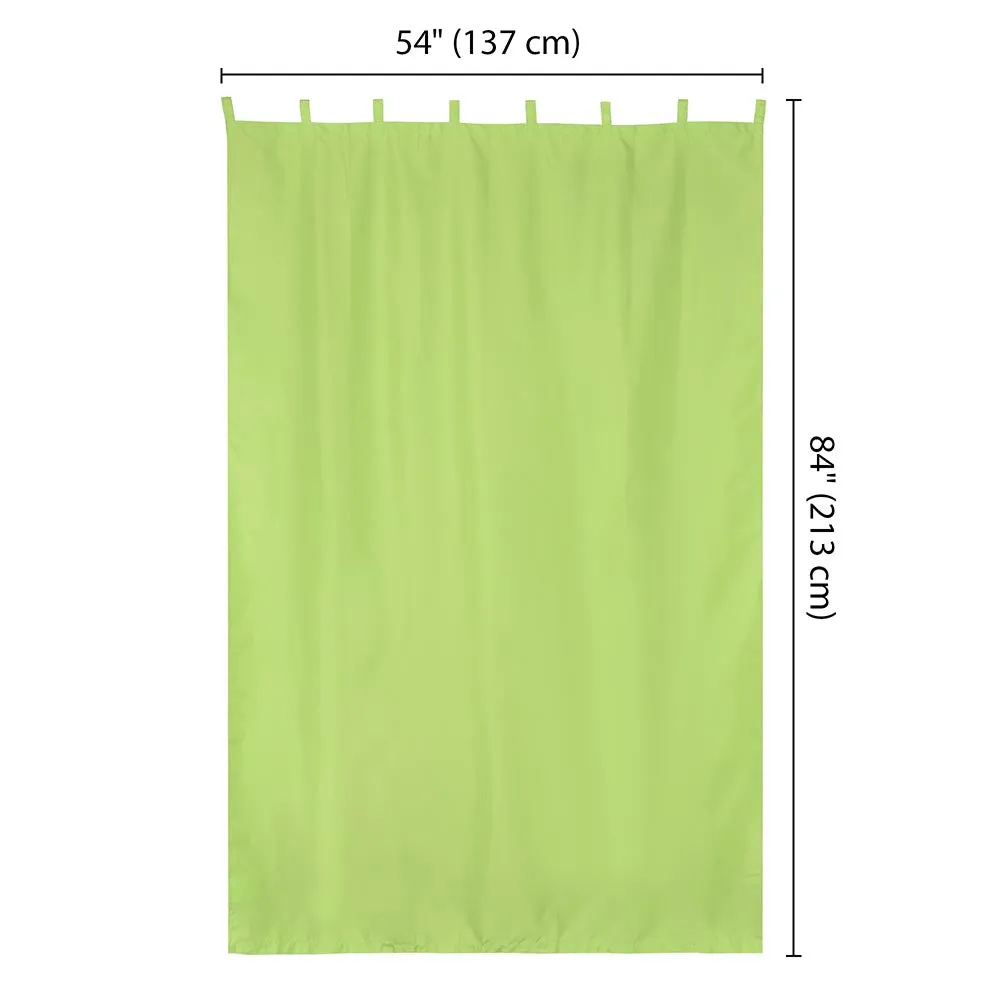 Tab Top Curtain Panel for Porch, Doors 54x84 2ct/Pack