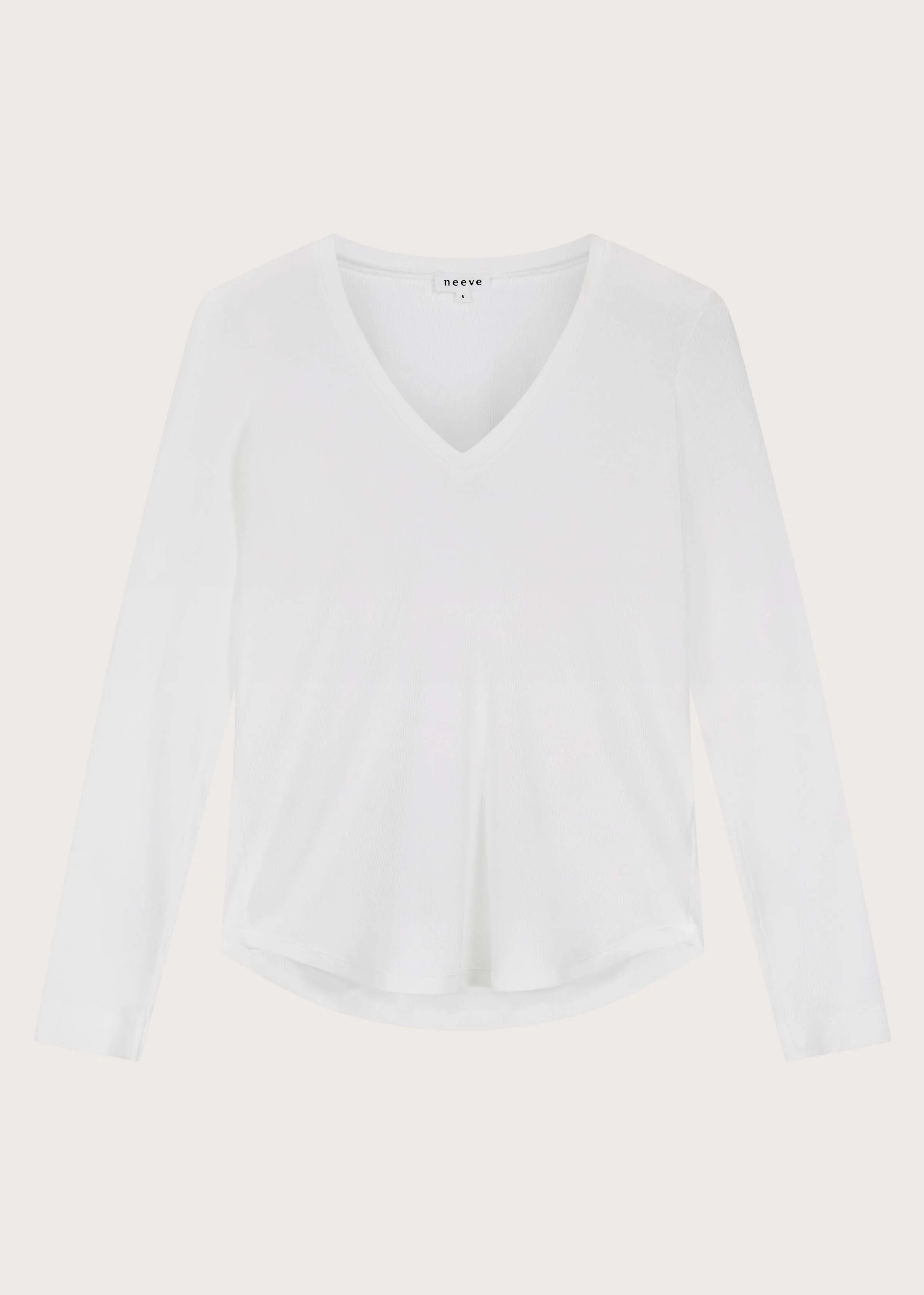 The Charlie V-Neck Long-Sleeve - Off-White