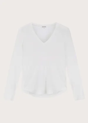 The Charlie V-Neck Long-Sleeve - Off-White