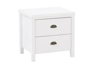 White 2 Drawer Night Stand