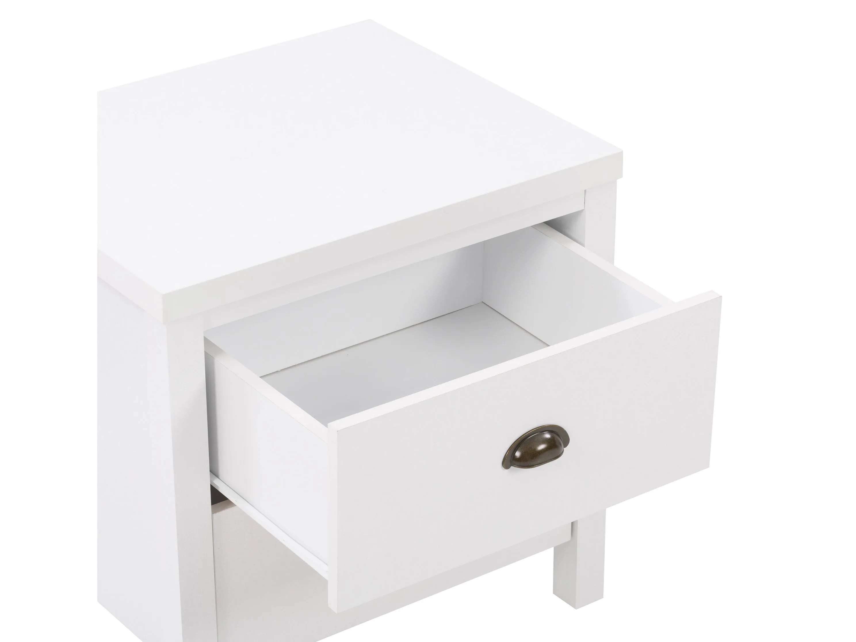 White 2 Drawer Night Stand