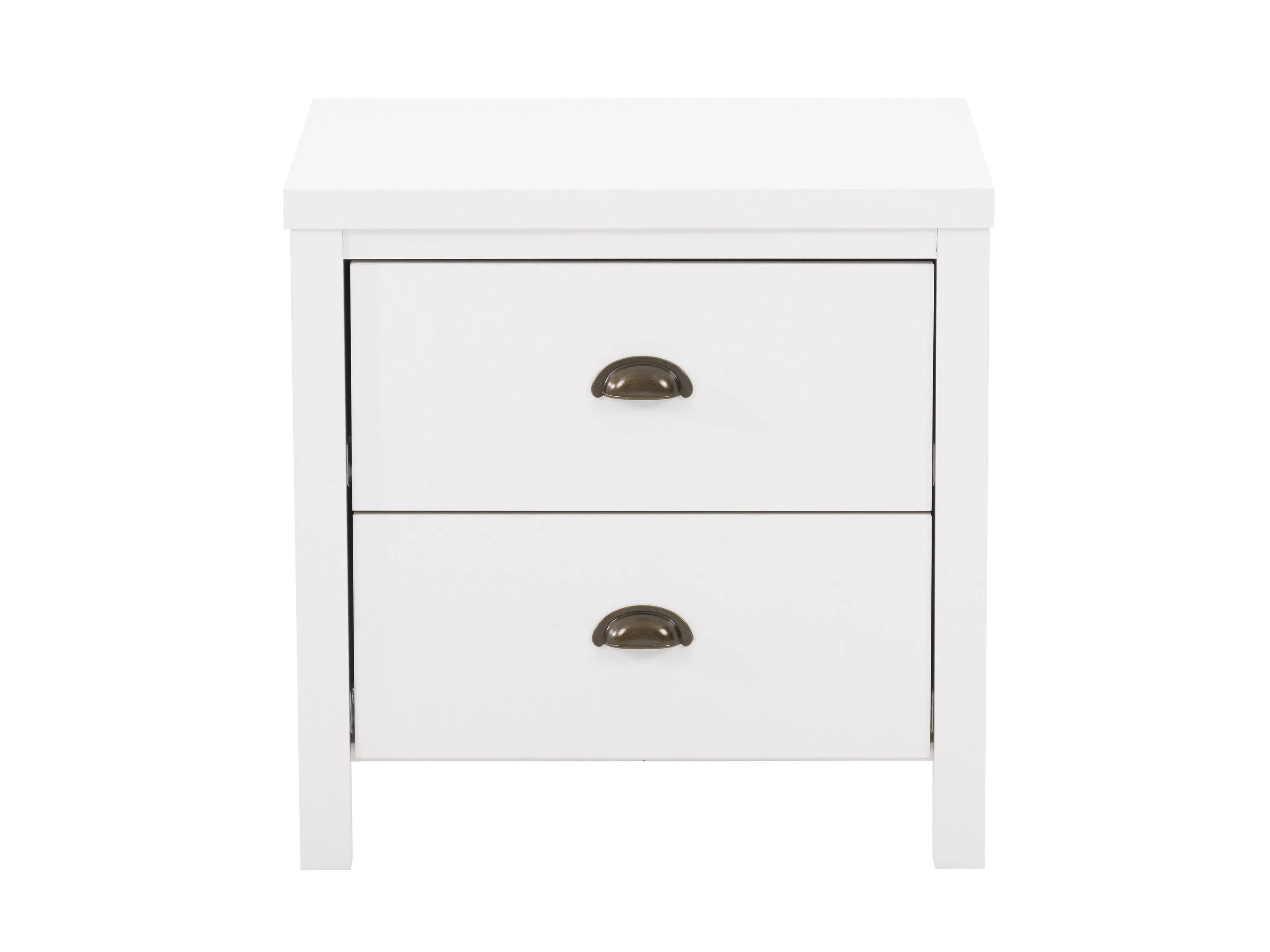 White 2 Drawer Night Stand