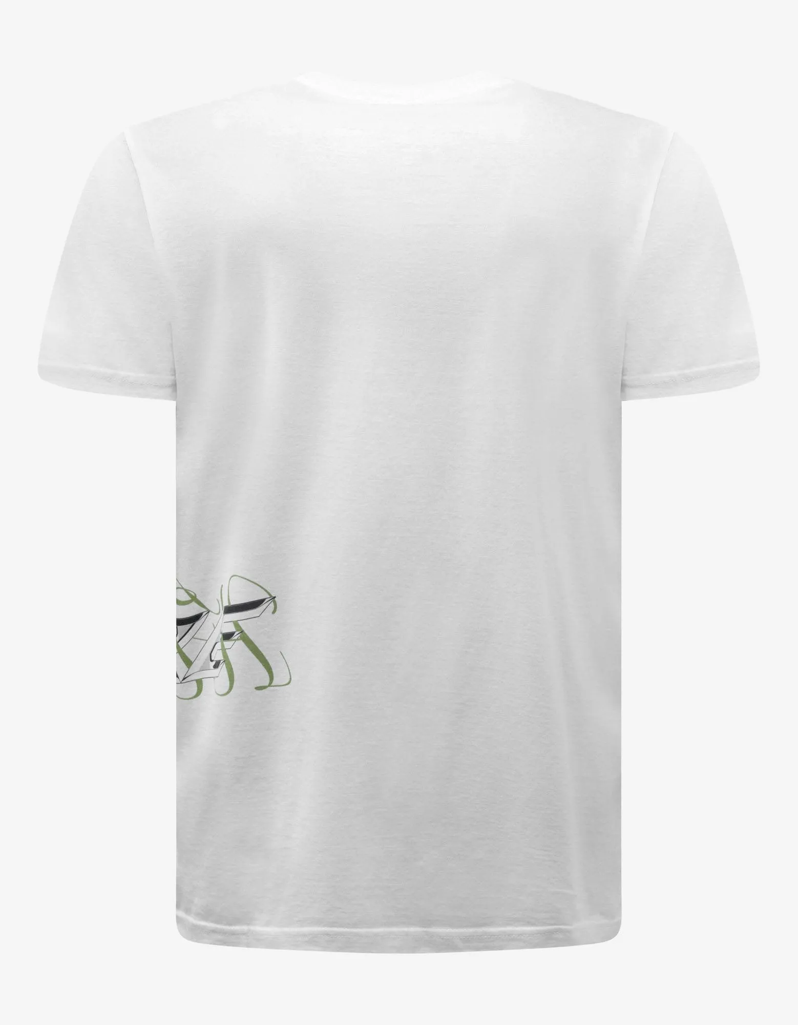 White Peony Print T-Shirt -