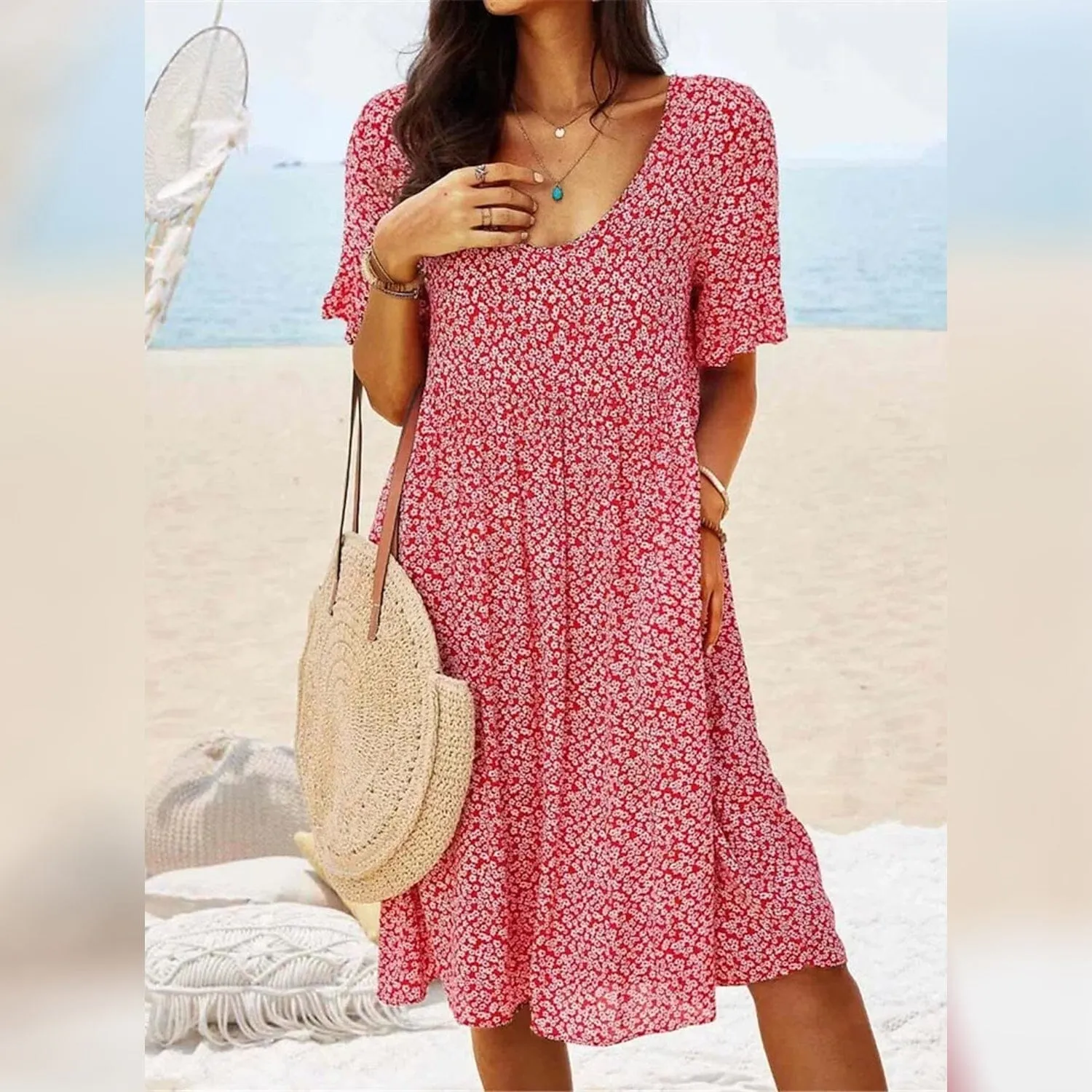 Women's Casual Floral Dress