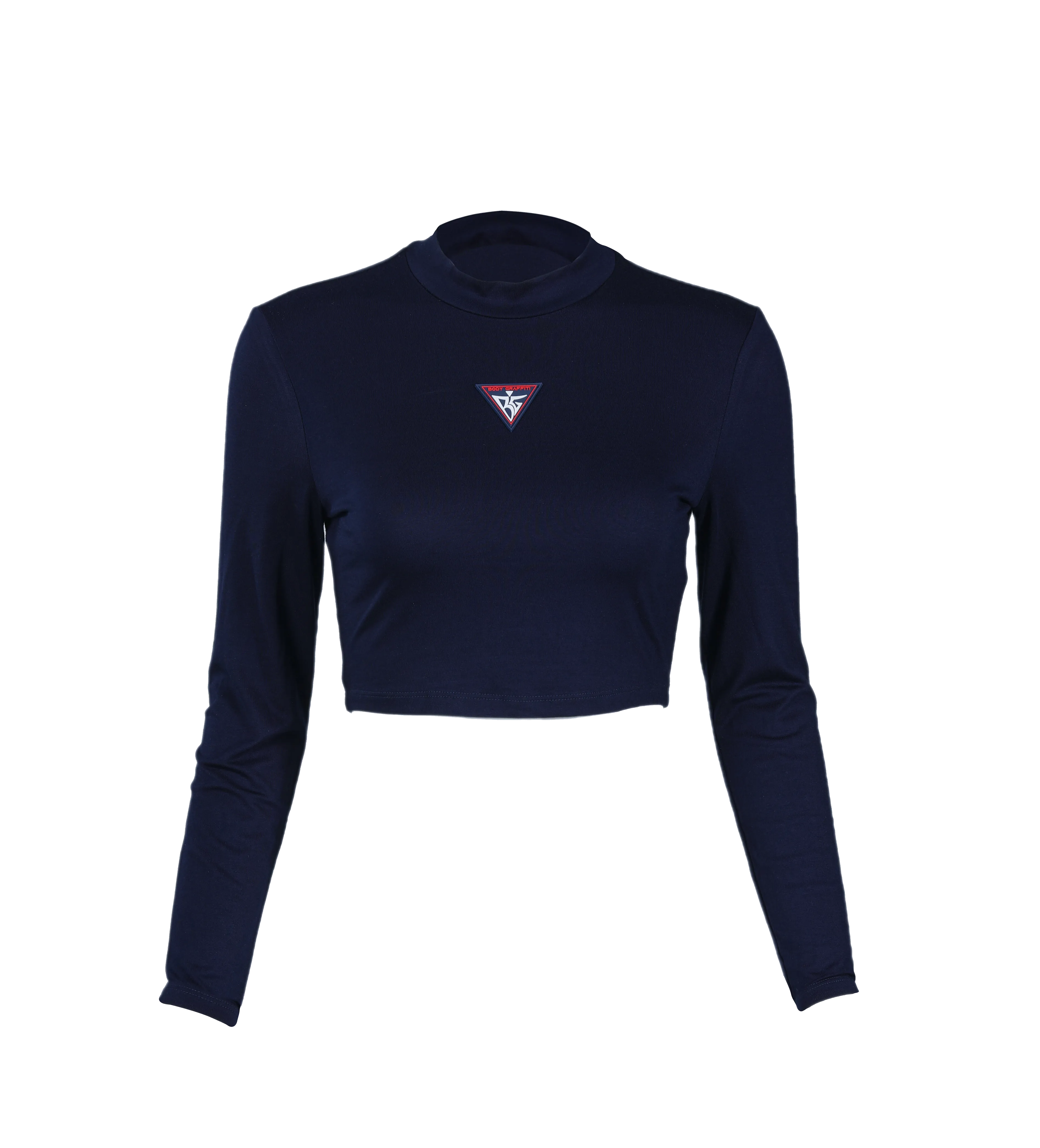 Women's Long Sleeves Crop-top (Emblem)